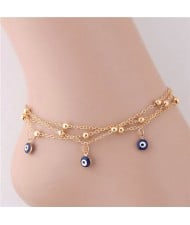 Eyeball Pendants Multi-layer Chain Design Fashion Women Anklet