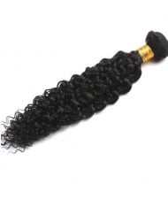 1 Bundle Kinky Curly Virgin Human Hair Weft/ Extensions