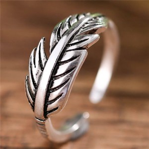 Vintage Leather Design Copper Fashion Ring
