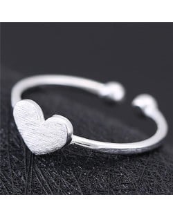 Plain Sweet Heart Design Copper Women Fashion Ring