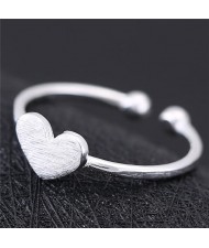 Plain Sweet Heart Design Copper Women Fashion Ring