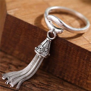 Tassel Decoration Design Vintage Copper Ring