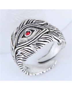 Peacock Feather Design Vintage Fashion Ring
