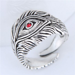 Peacock Feather Design Vintage Fashion Ring