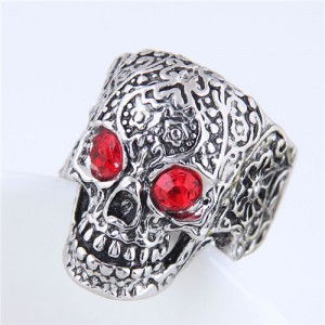 Red Eye Skull Punk Fashion Vintage Ring