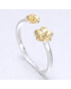 Korean Flowers Fashion Open-end Design Ring