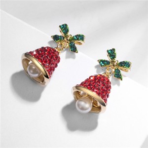 Christmas Bell High Fashion 18k Rose Gold Earrings