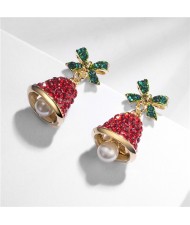 Christmas Bell High Fashion 18k Rose Gold Earrings