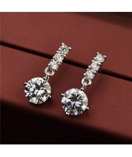 Cubic Zirconia 18k Platinum Plated Women Earrings