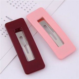 Candy Color High Fashion Bar Shape Women Hair Pins Combo - Red and Pink