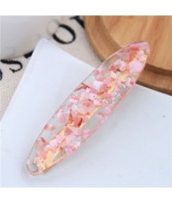 Paillettes Inlaid Transparent Korean Fashion Women Hair Barrette - Red
