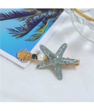 Starfish Beach Fashion Women Hair Barrette - Gray