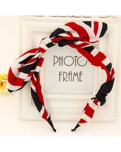 British Flag Fashion Bowknot Women Hair Hoop