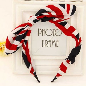 British Flag Fashion Bowknot Women Hair Hoop