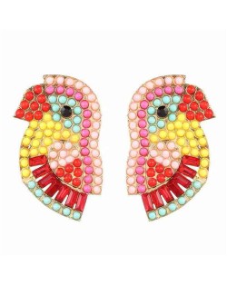 Cute Parrot High Fashion Women Statement Earrings - Multicolor