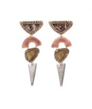 Vintage Style Dangling Irregular Elements Design Women Costume Earrings
