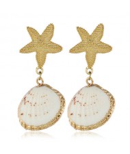 Starfish and Seashell Combo Beach Fashion Women Earrings