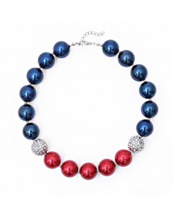 Mixed Color Acrylic Beads Kids Fashion Necklace