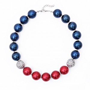 Mixed Color Acrylic Beads Kids Fashion Necklace