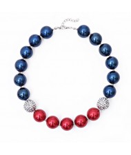 Mixed Color Acrylic Beads Kids Fashion Necklace