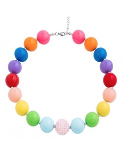 Multicolor Candy Fashion Beads Baby Necklace