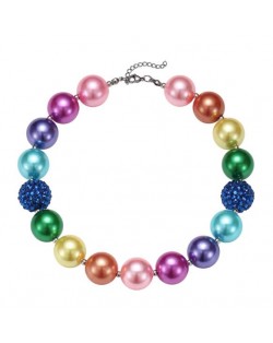 Rainbow Colors Beads Fashion Children Necklace
