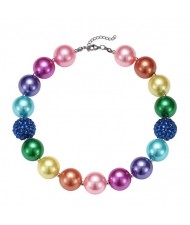 Rainbow Colors Beads Fashion Children Necklace