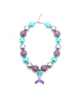 Mermaid Fashion Beads Toddler Necklace