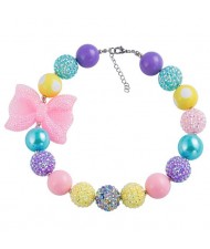 Bowknot Decorated Princess Toddler Fashion Necklace