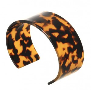 Abstract Pattern Open-end Design Resin Women Bangle - Leopard Prints