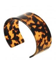 Abstract Pattern Open-end Design Resin Women Bangle - Leopard Prints