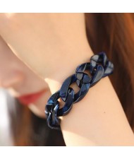 Acrylic Chain Fashion Women Costume Bracelet - Dark Blue