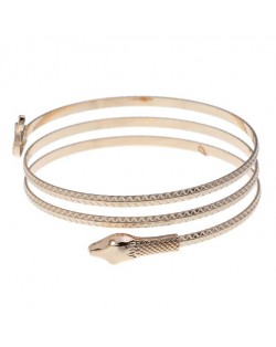 Snake High Fashion Alloy Women Bangle - Golden