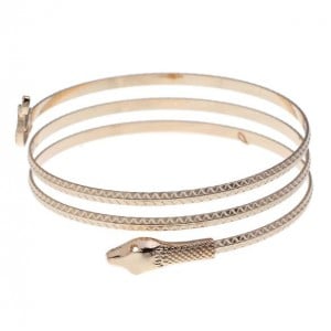 Snake High Fashion Alloy Women Bangle - Golden