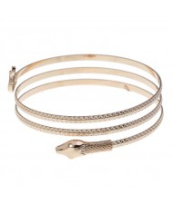 Snake High Fashion Alloy Women Bangle - Golden