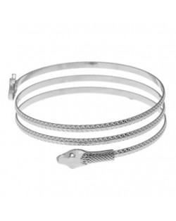 Snake High Fashion Alloy Women Bangle - Silver