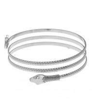 Snake High Fashion Alloy Women Bangle - Silver