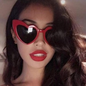 13 Colors Available Heart Shape Bold Frame Design Women Fashion Sunglasses