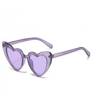 7 Colors Available Heart Shape Bold Frame Design Women Fashion Sunglasses