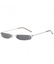 7 Colors Available Mini Square Shape Frameless High Fashion Sunglasses