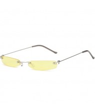7 Colors Available Mini Square Shape Frameless High Fashion Sunglasses