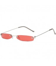7 Colors Available Mini Square Shape Frameless High Fashion Sunglasses