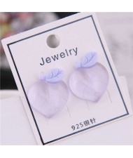 Acrylic Peach Design High Fashion Women Earrings - Violet