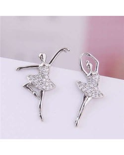 Asymmetric Ballet Dancer Design Korean Fashion Women Earrings