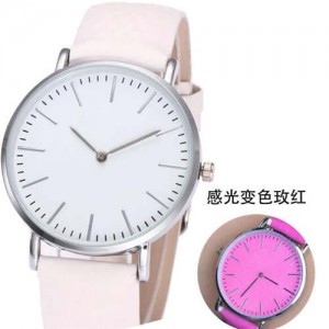 3 Colors Available Photochromic Leather Wrist Fashion Watch