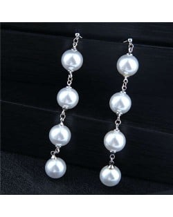 Pearl Cluster Design Elegant Fashion Women Earrings