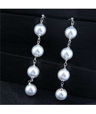 Pearl Cluster Design Elegant Fashion Women Earrings