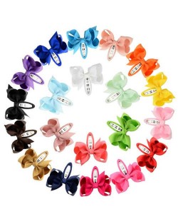 (20pcs) Princess Style Bowknot Design Baby Girl Hair Clip Set