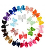 (20pcs) Princess Style Bowknot Design Baby Girl Hair Clip Set