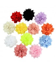 (12 pcs) Chiffon Flowers Baby/ Toddler Hair Clip Set